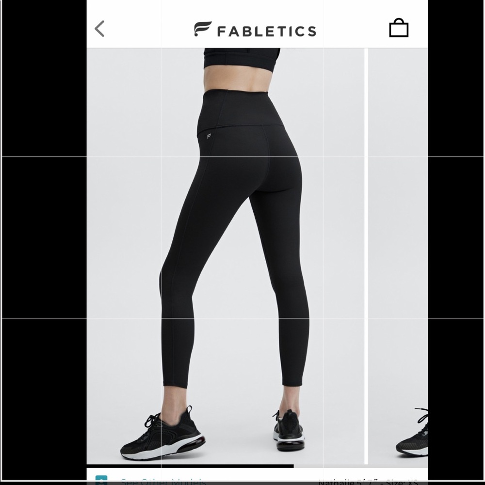 Fabletics Define Ultra High Waisted 7/8 Leggings _ Black XS
